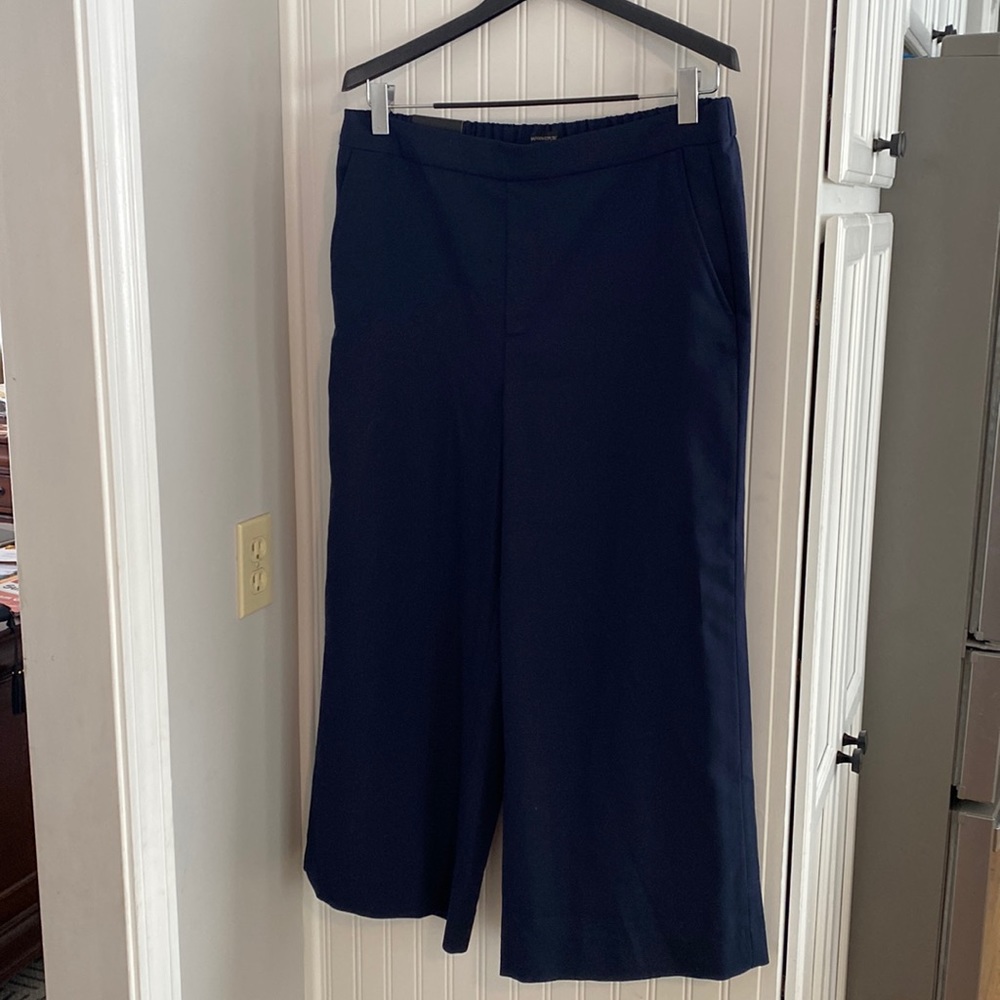Banana Republic wide leg cropped pants size 14 NWT
